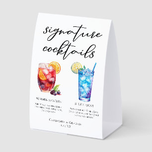 Sangria Blue Hawaii Pool Signature Cocktails Menu