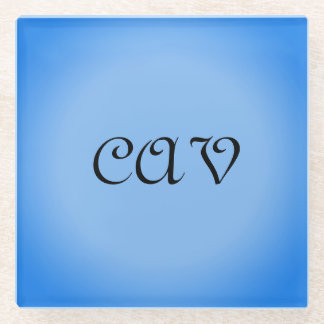 Sangria Cornflower Blue  Glass Coaster