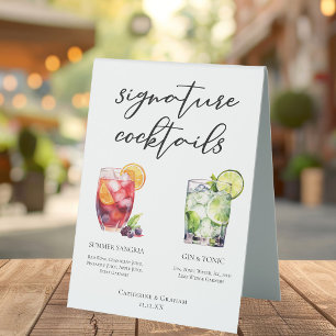 Sangria Gin & Tonic Signature Cocktails Menu