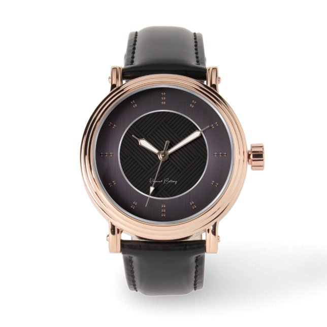 Sangria Metallic Luxury Watch (Front)