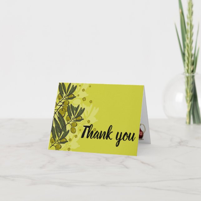 Sangria & Olives Thank You Card (Front)