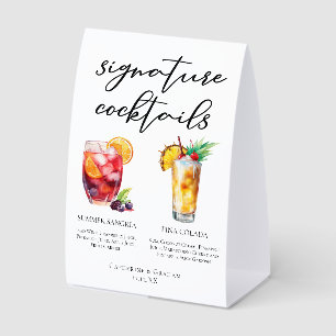 Sangria Pina Colada Signature Cocktails Menu