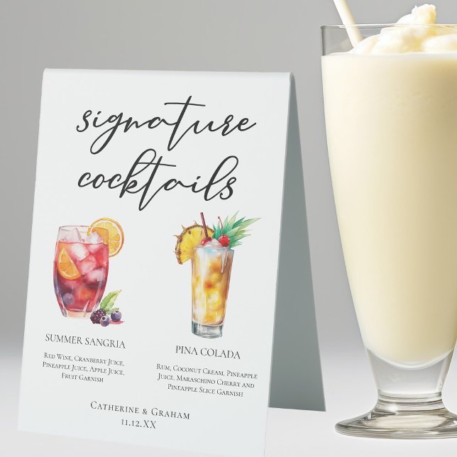 Sangria Pina Colada Signature Cocktails Menu (Creator Uploaded)