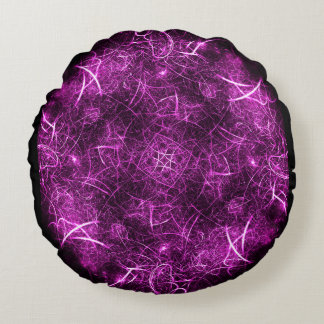 Sangria/Purple Fractal Accent Pillow