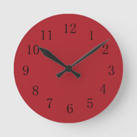 Sangria Red Kitchen Wall Clock