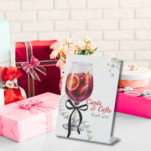 Sangria & Sass Cards & Gifts Pedestal Sign