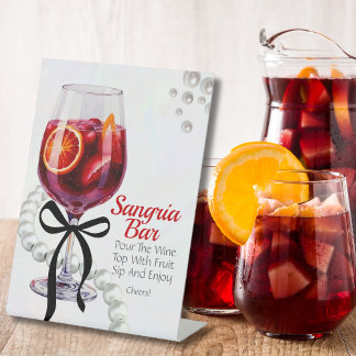 Sangria & Sass Sangria Bar Pedestal Sign