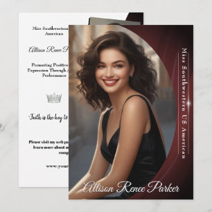 Sangria Shine Autograph Card for Pageants