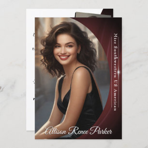 Sangria Shine Autograph Card for Pageants