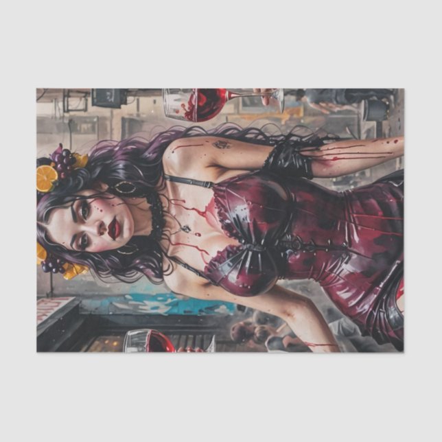 Sangria Siren Decoupage Paper  (Front)