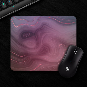 Sangria Strata   Moody Pink and Purple Luxe Agate Mouse Mat