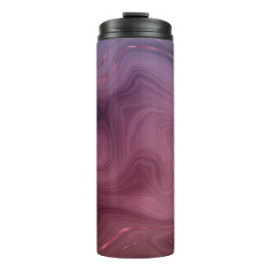 Sangria Strata   Moody Pink and Purple Luxe Agate Thermal Tumbler