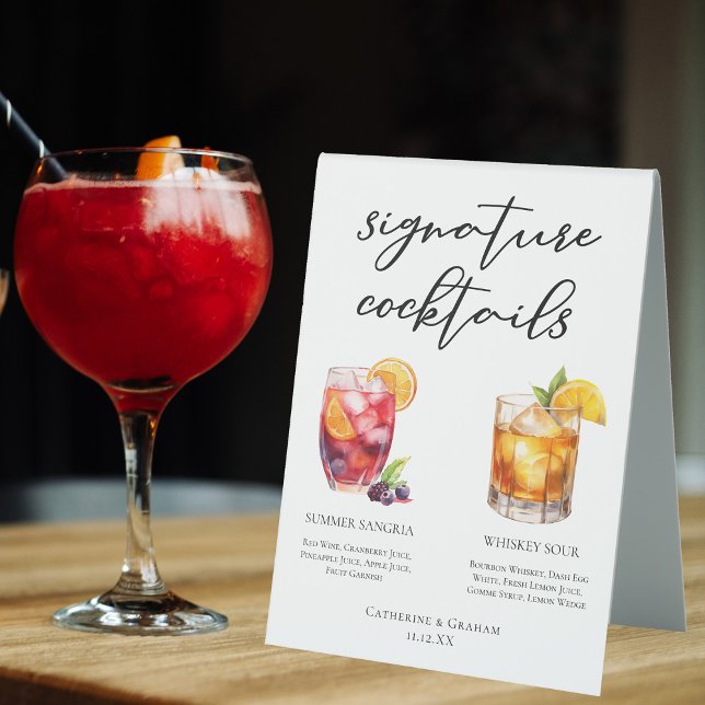 Sangria Whiskey Sour Signature Cocktails Menu (Creator Uploaded)