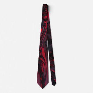 Sanguine Rose abstract men's necktie red, black