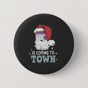 Sani Cloth Christmas Nurse Holiday Medical Nurse 6 Cm Round Badge