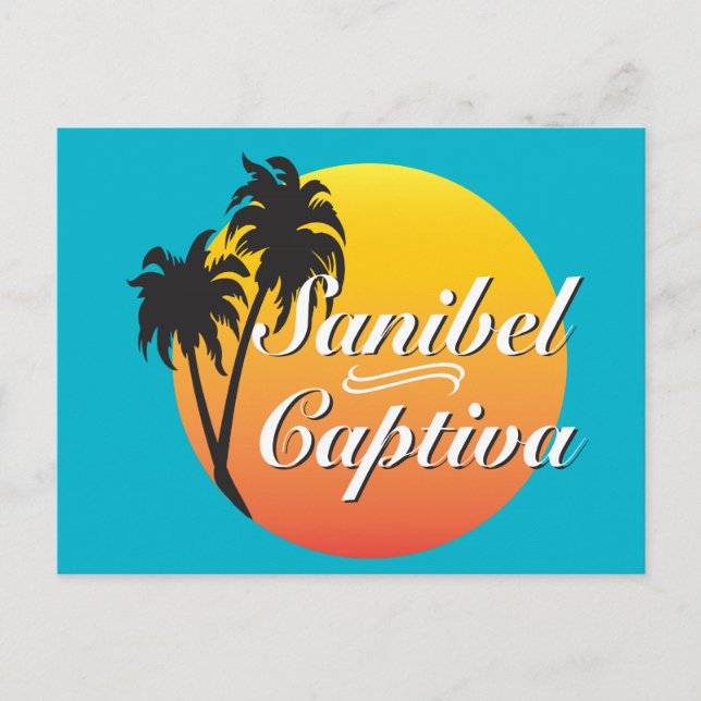 Sanibel Captiva Islands Florida Elegant Palms  Postcard (Front)