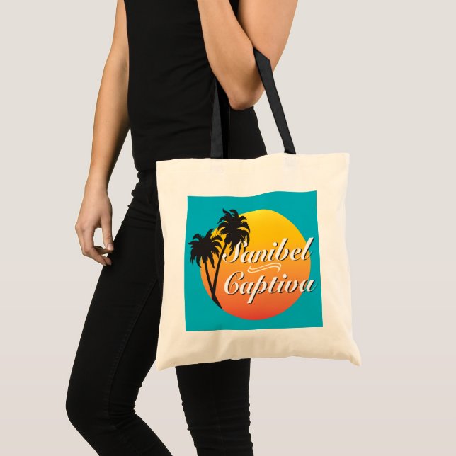 Sanibel Captiva Islands Florida Illustration Tote Bag (Front (Product))