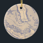 Sanibel Captiva Ornament<br><div class="desc">The majestic, shell havens in the Gulf of Mexico - Sanibel and Captiva Islands. Sadly bruised by the Hurricane Ian. This is a lovely remembrance of the islands as an ornament.</div>