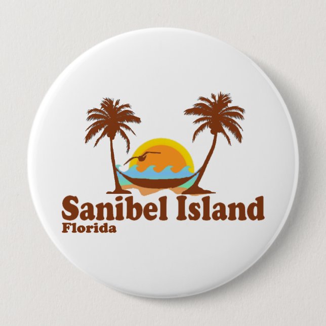 Sanibel Island. 10 Cm Round Badge (Front)