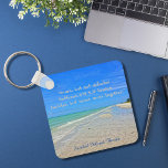 Sanibel Island Beach Florida Pre Hurricane Ian  Key Ring<br><div class="desc">A tribute to the natural beauty and serenity of gorgeous Sanibel Island, Florida. The Southwest barrier island was devastated and cut-off from the mainland after being hit by Hurricane Ian, a strong category 4 hurricane in September 2022. The keychain features a photo of a Sanibel Island white-sand beach and the...</div>