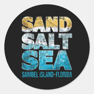 Sanibel Island Beach Florida Sand Salt Sea T Shirt Classic Round Sticker