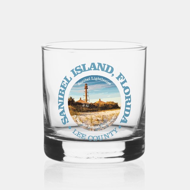 Sanibel Island (C) Whiskey Glass (Front)
