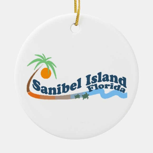 Sanibel Island. Ceramic Tree Decoration (Front)