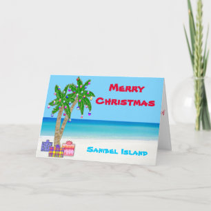 Sanibel Island Christmas Cards, Customisable too! Holiday Card