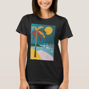 Sanibel Island FL Florida Palm Trees Sunset Beach T-Shirt