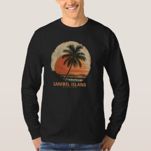 Sanibel Island FL Florida Palm Trees Sunset Beach T-Shirt