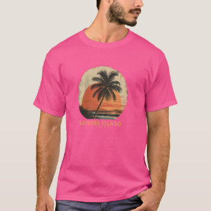 Sanibel Island FL Florida Palm Trees Sunset Beach T-Shirt