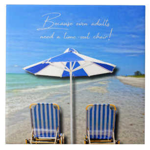 Sanibel Island Florida Beach Adult Time Out Chair Tile
