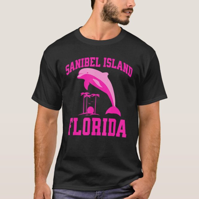 Sanibel Island Florida Beach Dolphin Summer Vacati T-Shirt (Front)