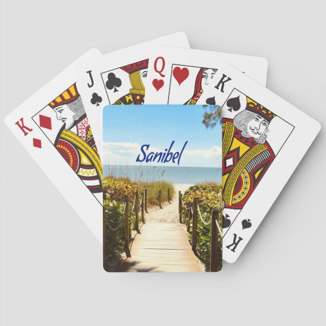 Sanibel Island Florida Beach Ocean Playing Cards (Back)