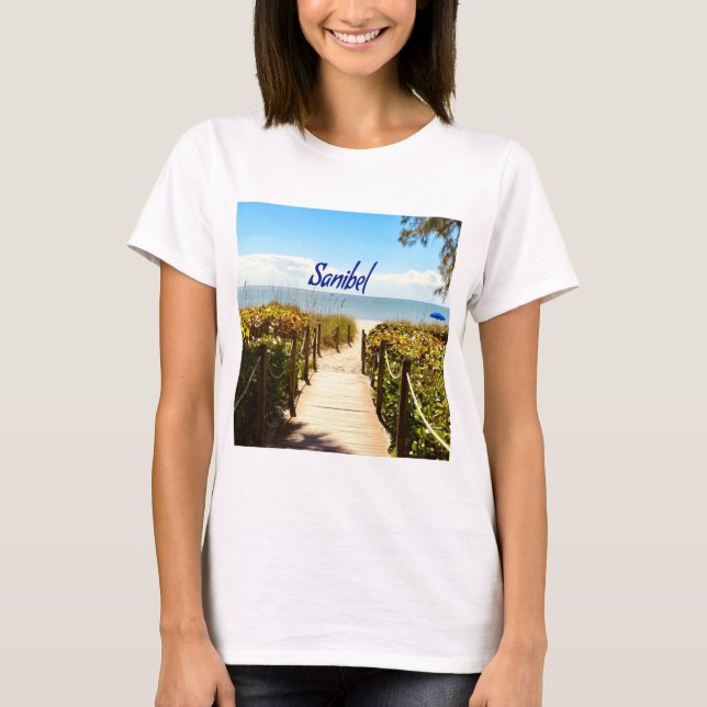 Sanibel Island Florida Beach Ocean T-Shirt (Front)
