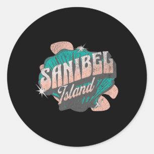 Sanibel Island Florida Beach Vintage Classic Round Sticker