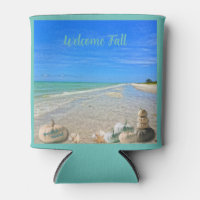 Sanibel Island Florida Beach with Fall Pumpkins 