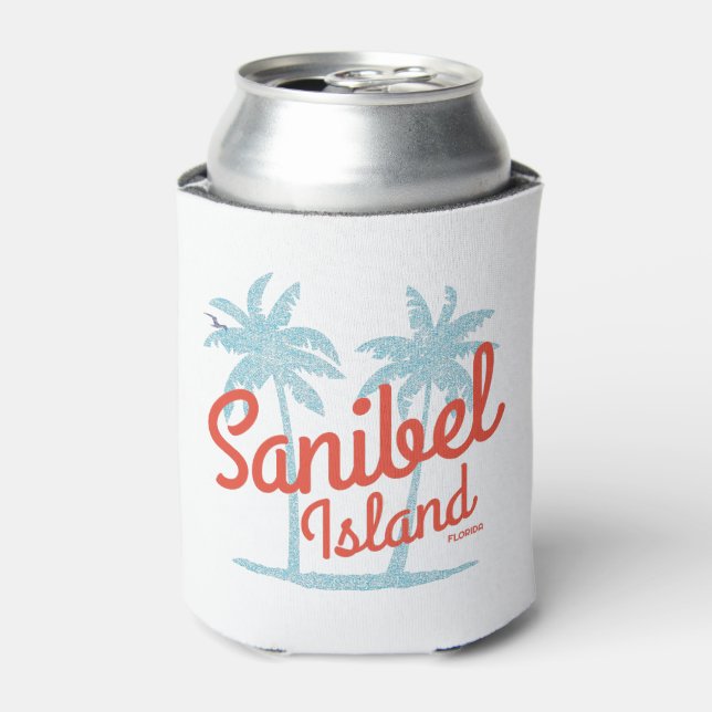 Sanibel Island Florida Gulf Coast Souvenir Can Cooler (Can Front)