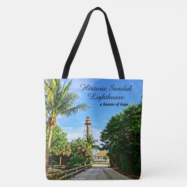Sanibel Island Florida Lighthouse Beacon of Hope  Tote Bag (Front)