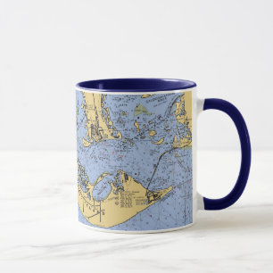 Sanibel Island, Florida Nautical Chart Coffee Mug
