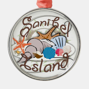 Sanibel Island Florida seashell design ornament