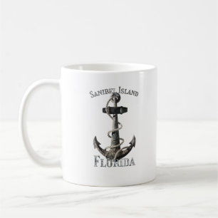 Sanibel Island Florida Vacation Nautical Anchor Sa Coffee Mug