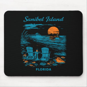 Sanibel Island Florida Vintage Travel Scenic Mouse Mat