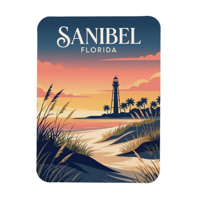 Sanibel Island Lighthouse USA Magnet (Vertical)