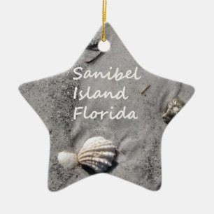 Sanibel Island Sand Shells Ceramic Tree Decoration