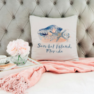 Sanibel Island Seashells  Cushion