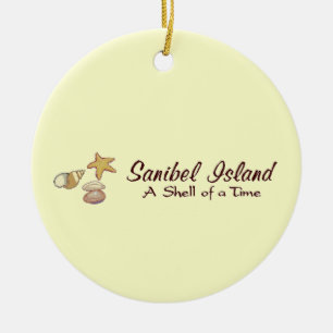 Sanibel Island Shells Ceramic Tree Decoration