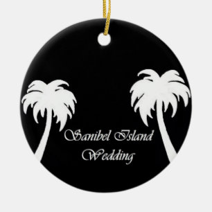 Sanibel Island Wedding Ceramic Tree Decoration