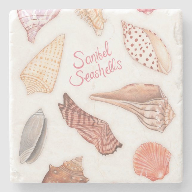 Sanibel Seashells Coaster (Front)