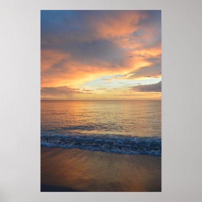 Sanibel Sunset Tropical Florida Island Beach Photo Poster (Front)